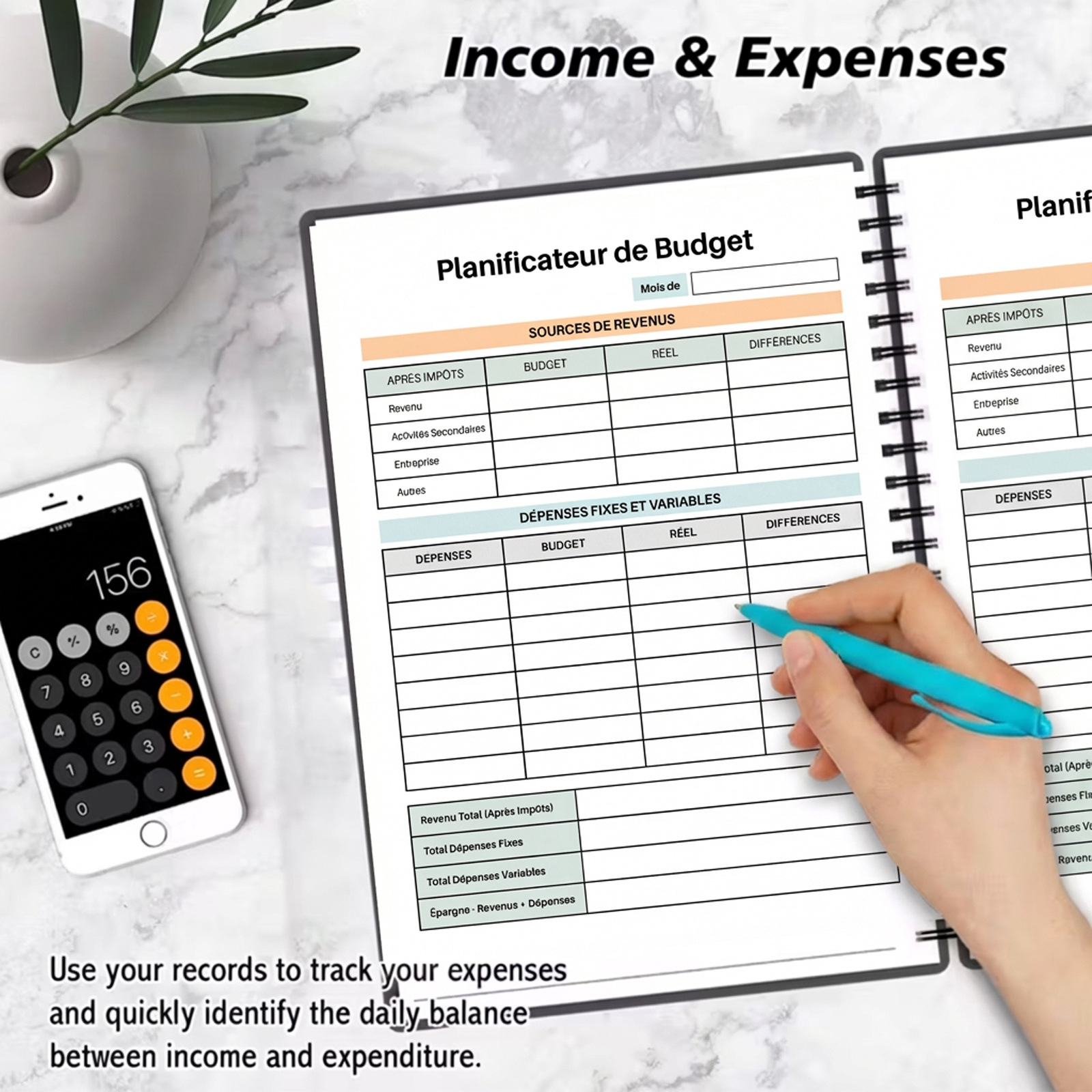 A5 Spiral Budget Planner Noteb - Home Office Expenses avaliação e preço