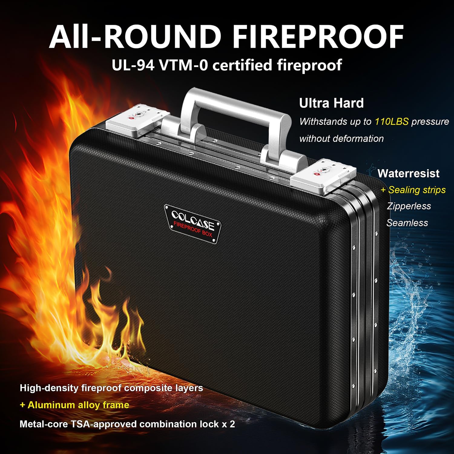 Fireproof Document Box Ultra H - Home Office Passport avaliação e preço