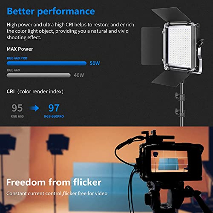 2 Pack 660 PRO RGB LED Video L - Zoom Lighting Kit avaliação e preço