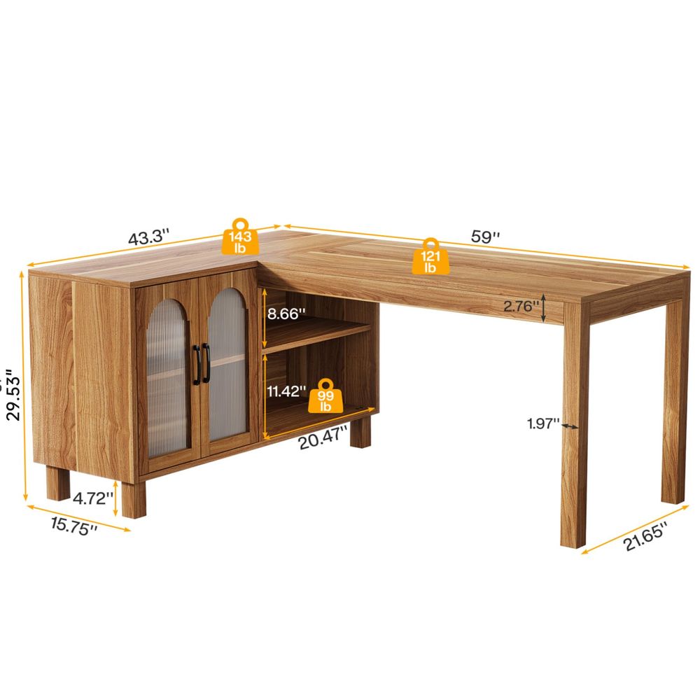 Two Person Desk, 86.6 Inch Ext - Home Office With Two Desks avaliação e preço
