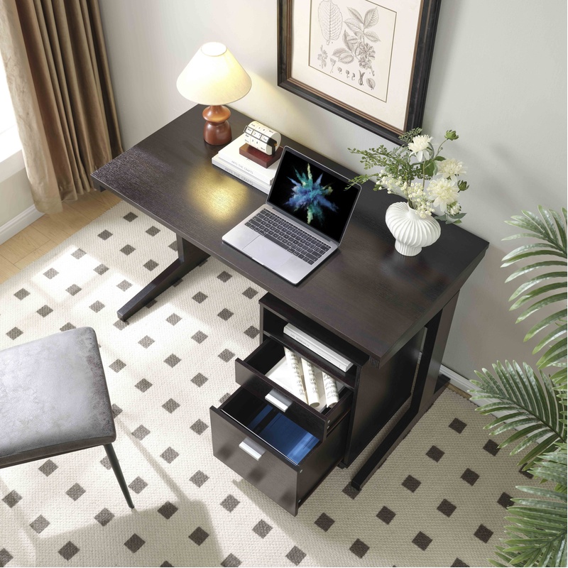 Home Office Desk with Modesty  - Home Office With Two Desks avaliação e preço