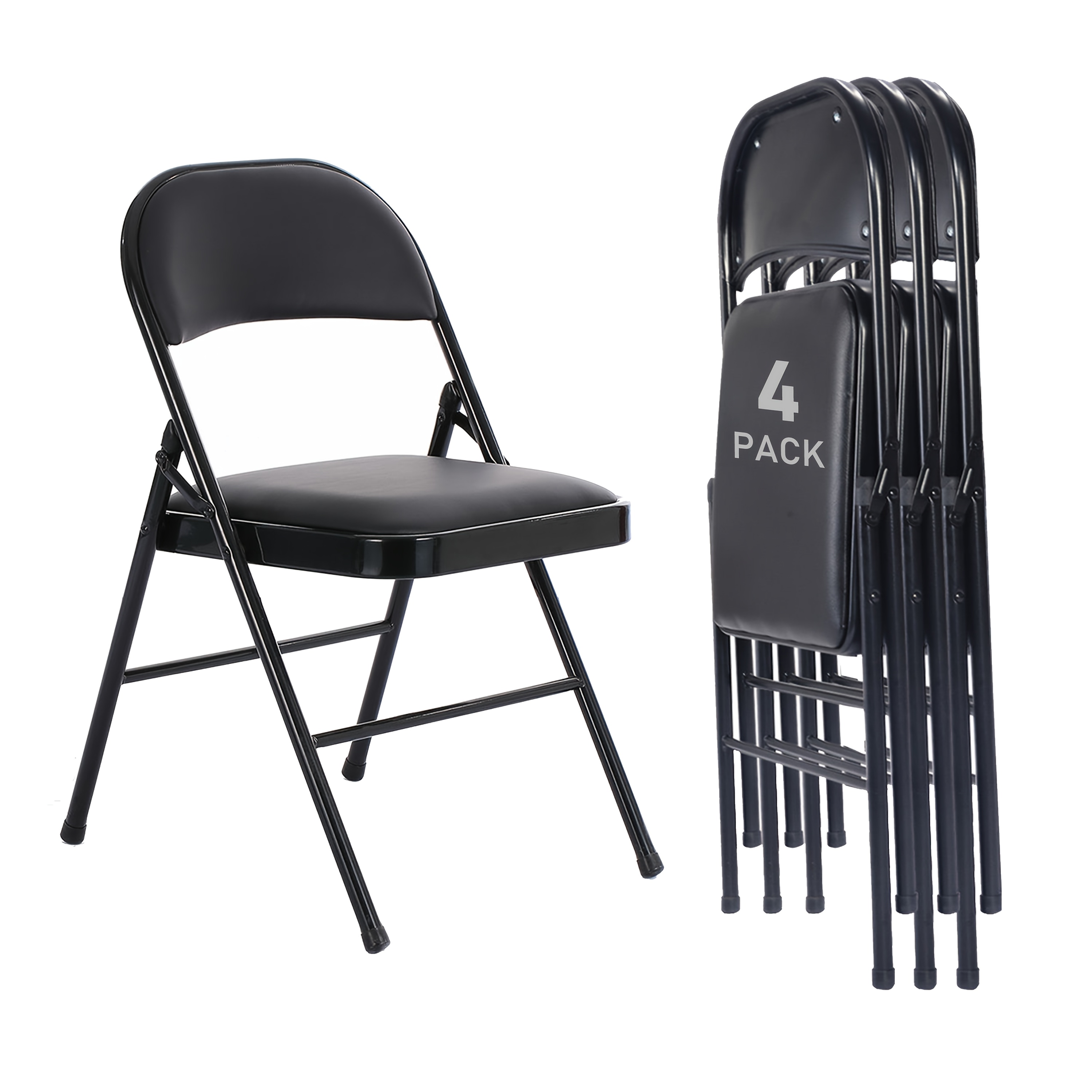 Black Folding Chair Set Of 4,  - Home Office United Kingdom avaliação e preço