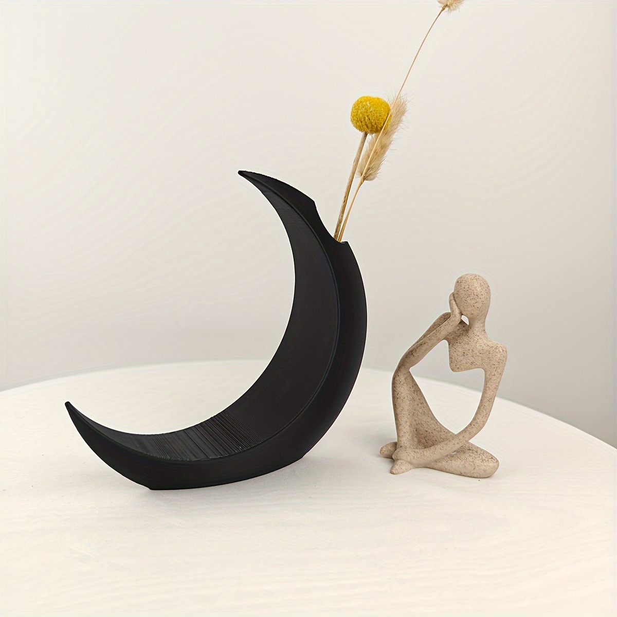 Two fashionable moon-style vas - Home Office With Two Desks avaliação e preço