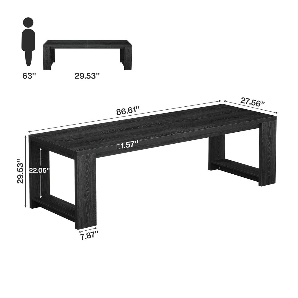 2 Person Desk, 86.6 Extra Long - Home Office With Two Desks avaliação e preço