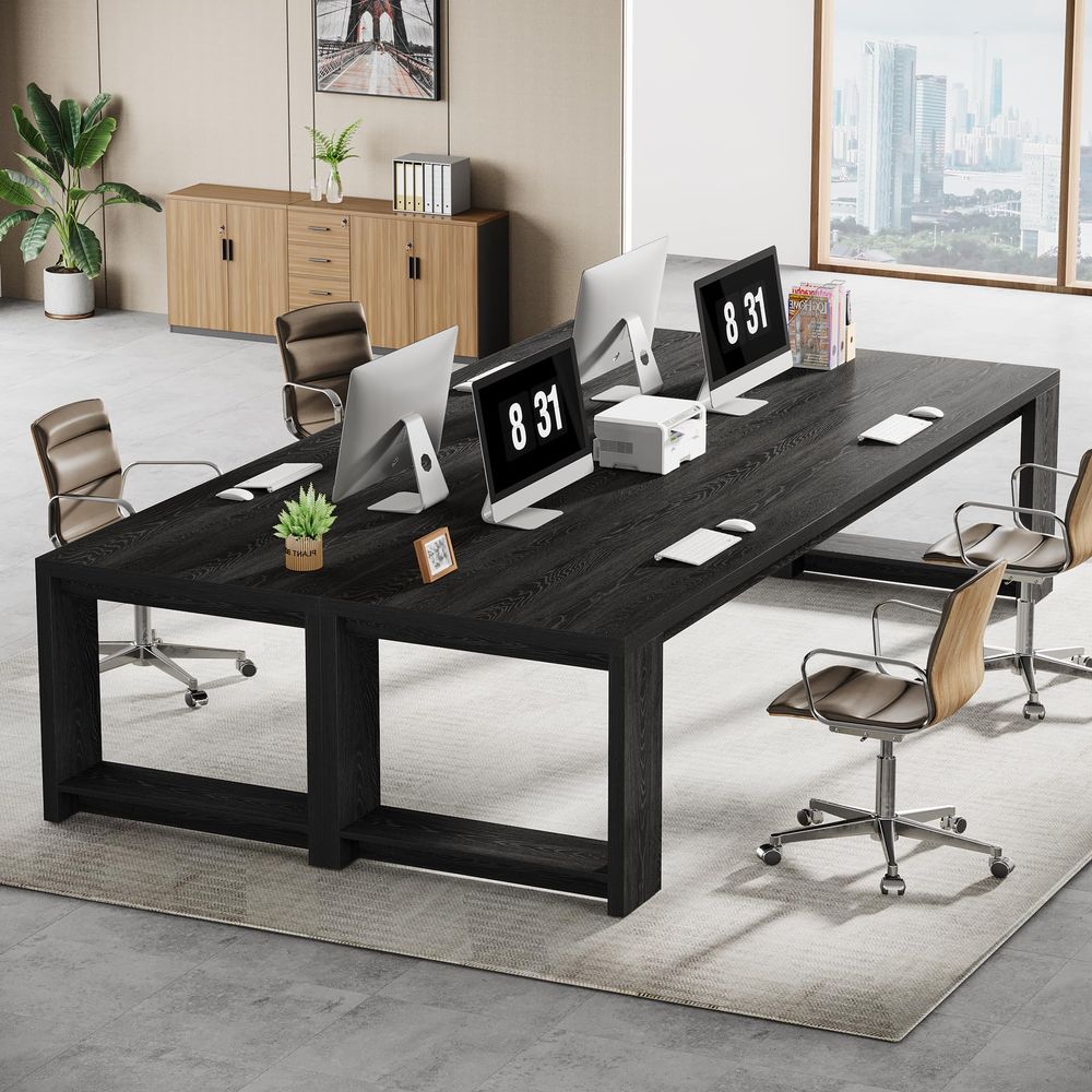 2 Person Desk, 86.6 Extra Long - Home Office With Two Desks avaliação e preço