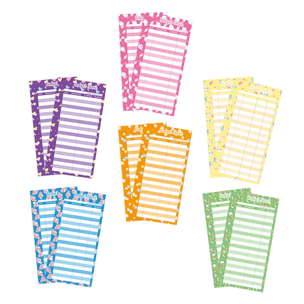 24Pcs Budget Cards Candy Print - Home Office Expenses avaliação e preço