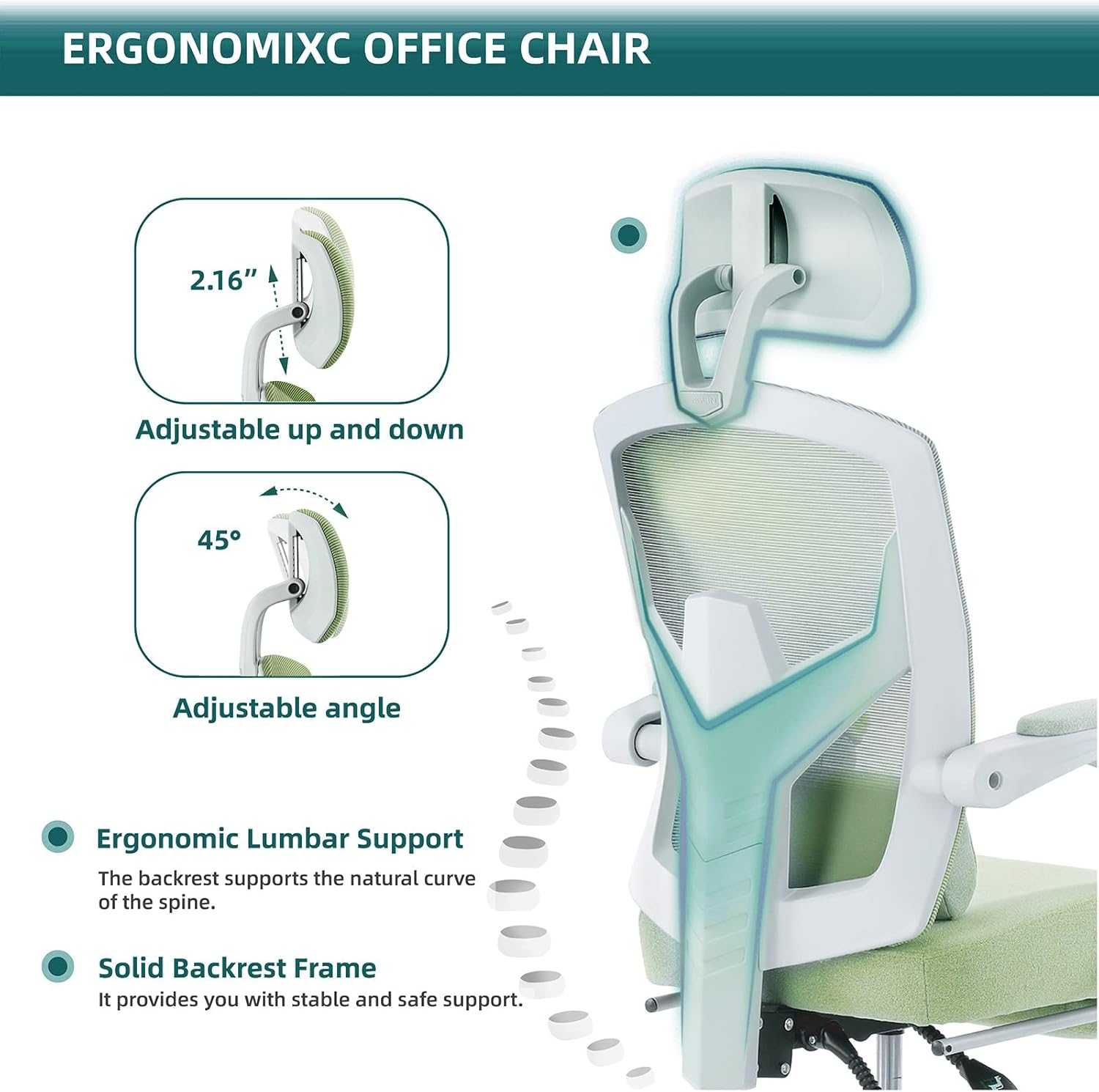 Ergonomic Mesh Office Chair wi - Home Office Student avaliação e preço